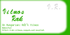 vilmos rak business card